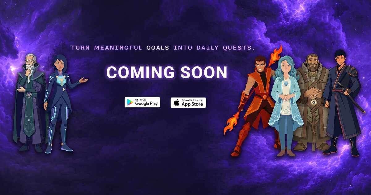 I built a game that turns real-life goals into Levels and daily Quests logo